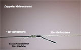 Doppelter Grinner-Knoten.
Doppelter Grinner-Knoten.