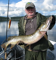 Gefangen auf einen Wobbler, Musky Mania, Ernie Golden Shiner 9.